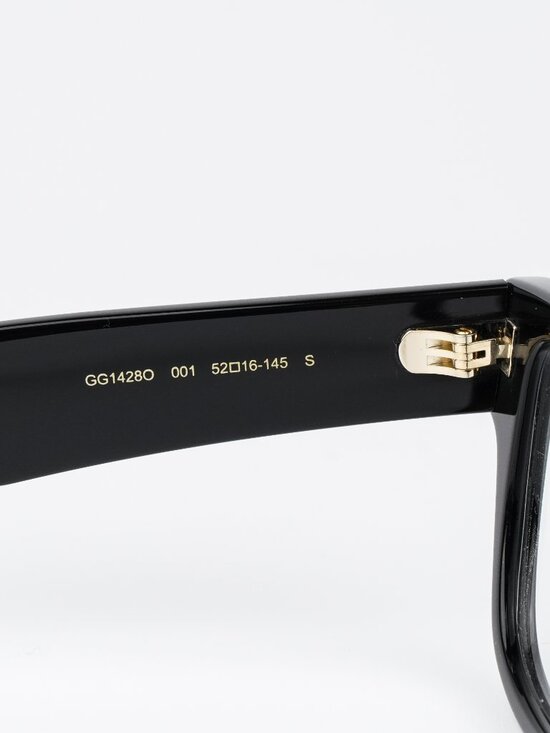 Gucci Women Eyeglasses Black Square GG1428O 001 NEW AUTHENTIC main image 6